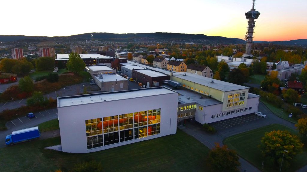 En drone video fra Marintek på Tyholt